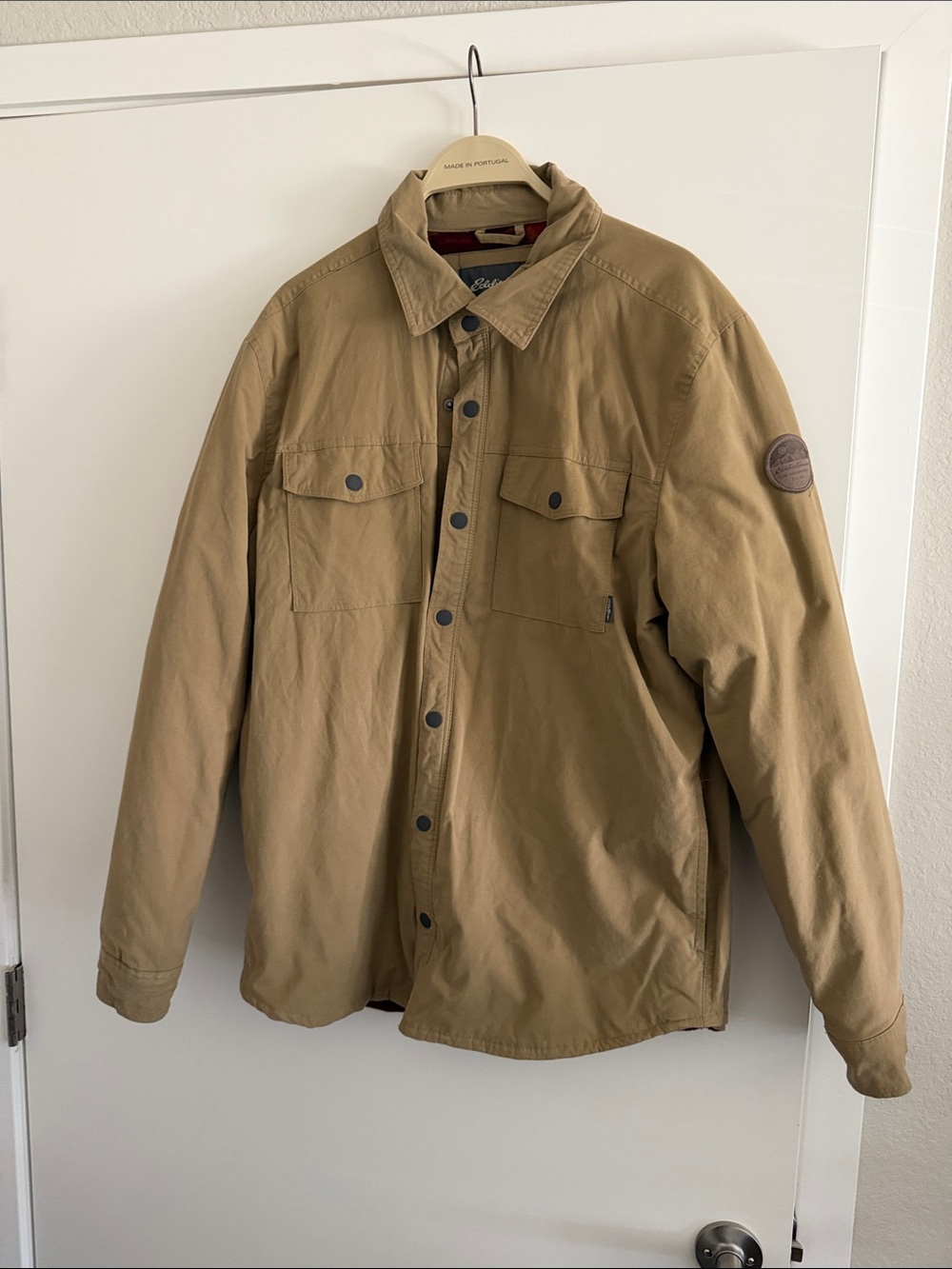 Eddie Bauer Tan Lightweight Utility Shirt Jacket